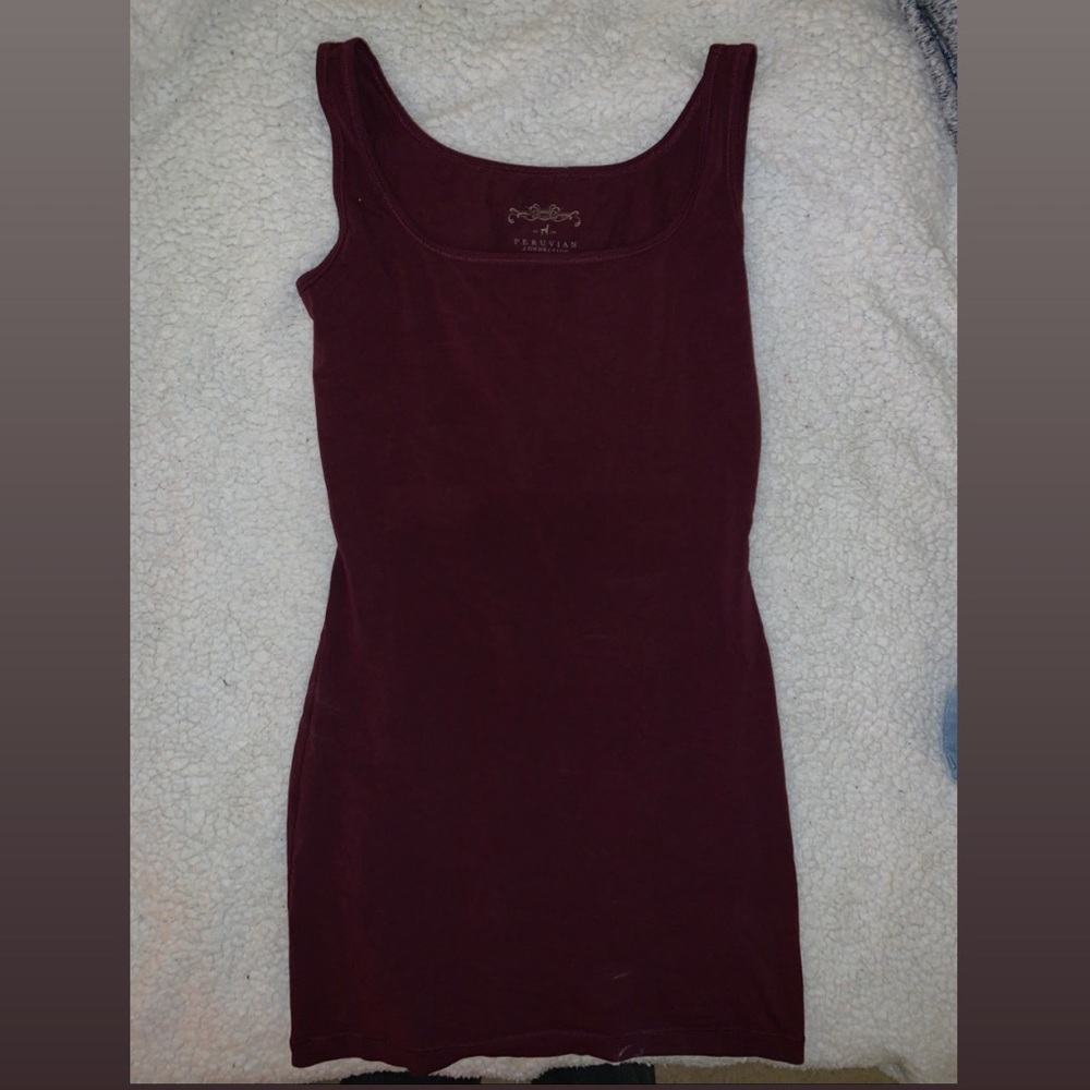 Maroon skin tight dress